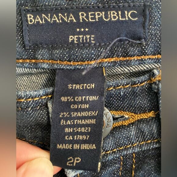 Banana Republic 2P Stretch Denim Jeans Cotton Straight Leg Preppy Minimal UB1-20 - Picture 4 of 10